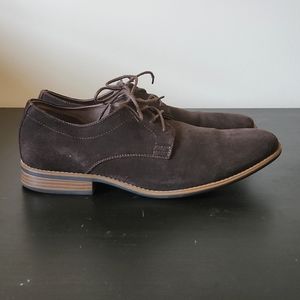 J75 Marconi Suede Oxford Shoes Dark Brown Size 11.5